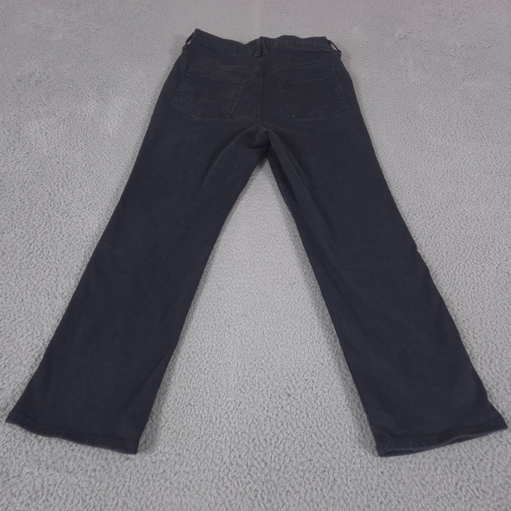 Good American Jeans Womens Large Black Good Legs Straight Pull‎ On Elastic Denim - Picture 9 of 10
